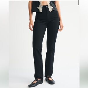 Abercrombie & Fitch Black Straight Leg Jeans
